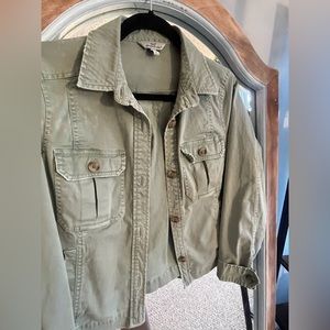 Olive green jacket for women